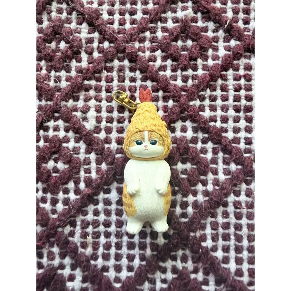 Mofusand Ebi Nyan Fried Shrimp Cat Figure Keychain Kitan Club Japan Kawaii